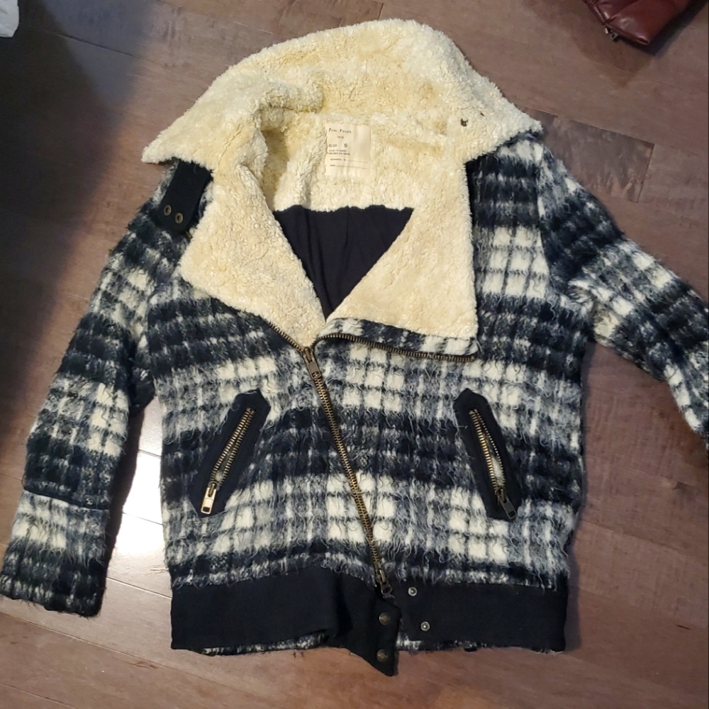 Free People Plaid Jacket size S
